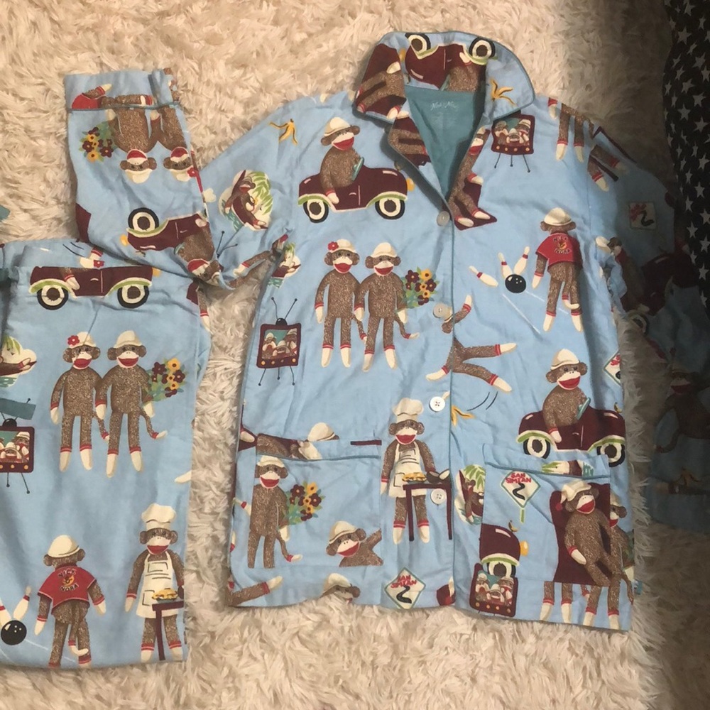 Nick and Nora Sock Monkey Pajamas